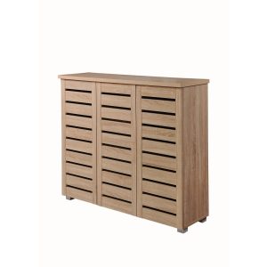 Essentials 3 Door Shoe Cabinet in Sonoma Oak