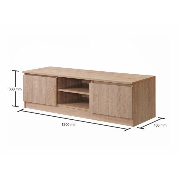 Essentials 120cm TV Cabinet in Sonoma Oak - Image 2