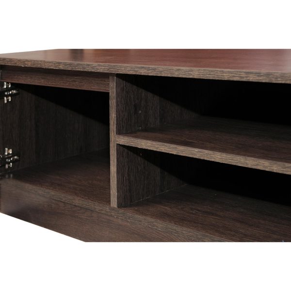 Essentials 120cm TV Cabinet in Dark Oak - Image 4