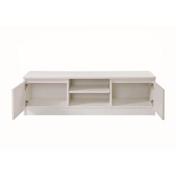 Essentials 120cm TV Cabinet in White - Image 3