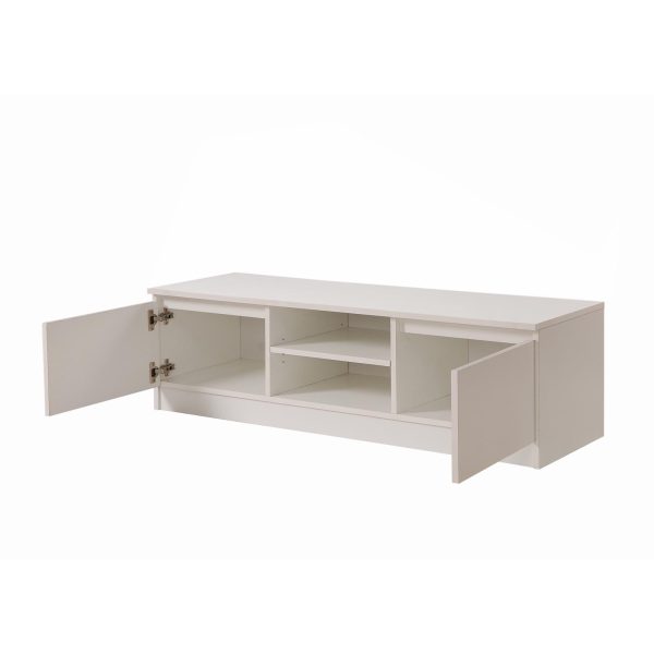 Essentials 120cm TV Cabinet in White - Image 5