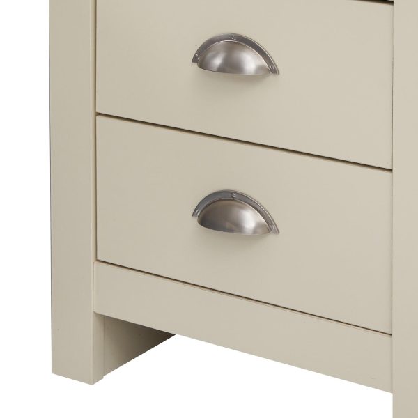 Lisbon 2 Piece Set (3+4 Chest, 2 Drw Bedside) Cream and Oak - Image 14