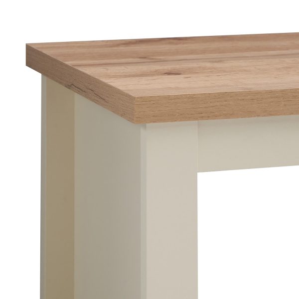 Lisbon Lamp Side Table in Cream and Oak - Image 5