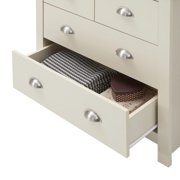 Lisbon Chest of 4 Drawers in Cream and cascading Oak - Image 4