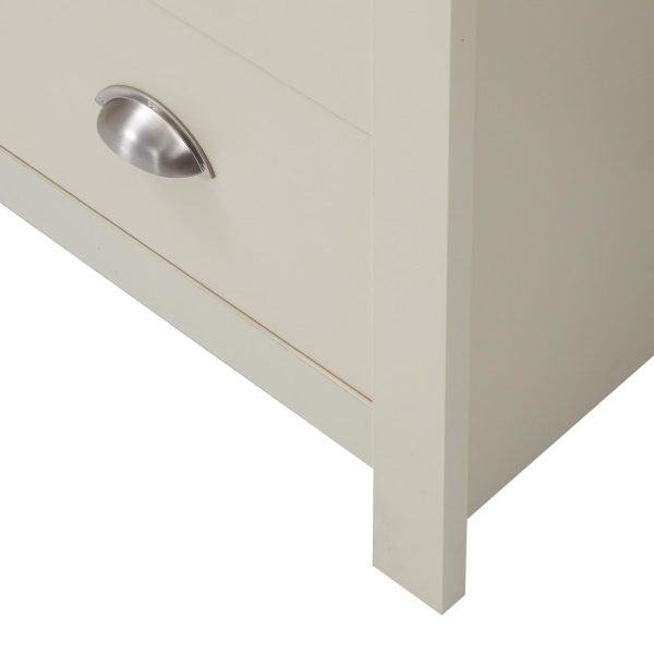 Lisbon Chest of 4 Drawers in Cream and cascading Oak - Image 8