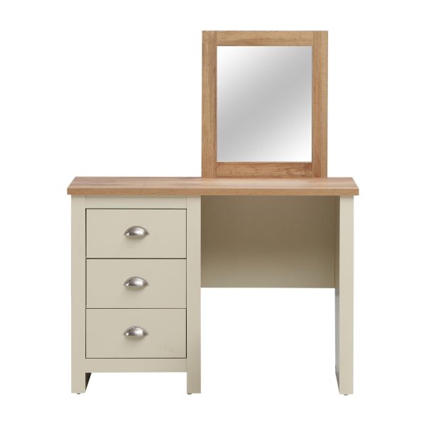 Lisbon Dressing Table Set in Cream and cascading Oak - Image 2