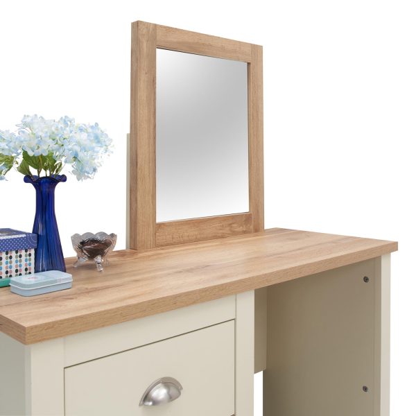 Lisbon Dressing Table Set in Cream and cascading Oak - Image 4