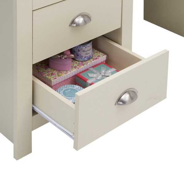 Lisbon Dressing Table Set in Cream and cascading Oak - Image 5