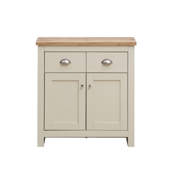 Lisbon Sideboard with 2 Doors & 2 Drawers in Cream and cascading Oak - Image 2