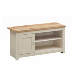 Lisbon TV Unit 1 Door 1 Shelf in Cream and Oak