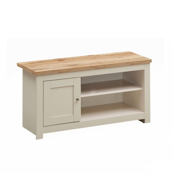 Lisbon TV Unit 1 Door 1 Shelf in Cream and Oak