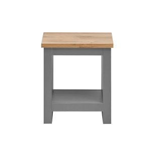 Lisbon Lisbon Lamp Side Table in Grey and Oak