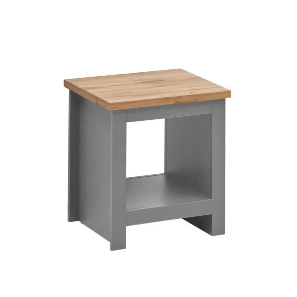 Lisbon Lisbon Lamp Side Table in Grey and Oak - Image 8