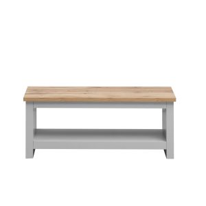 Lisbon Coffee Table in Light Grey and Oak