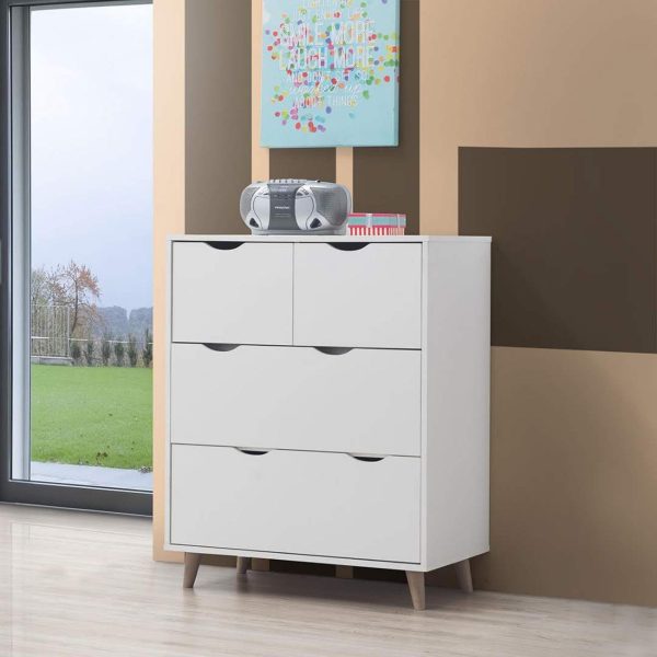 Pulford 4 Drawer Chest in White