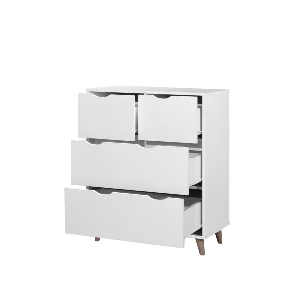 Pulford 4 Drawer Chest in White - Image 6