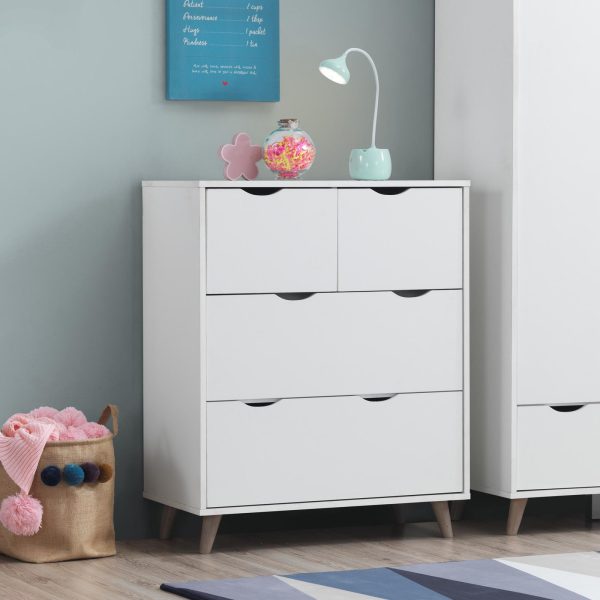 Pulford 4 Drawer Chest in White - Image 7