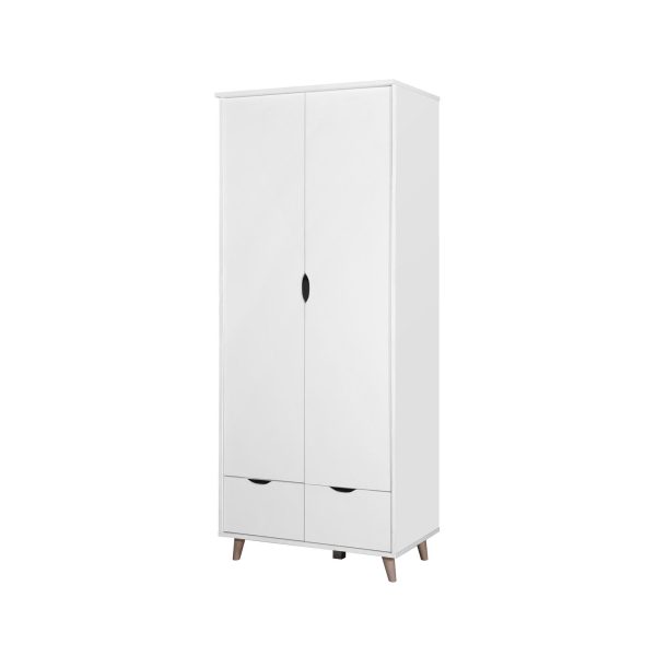 Pulford 2 Door Wardrobe with 2 Drawers in White - Image 6