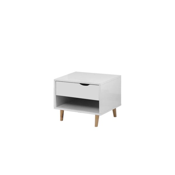 Pulford Nightstand with 1 Drawer in White - Image 5