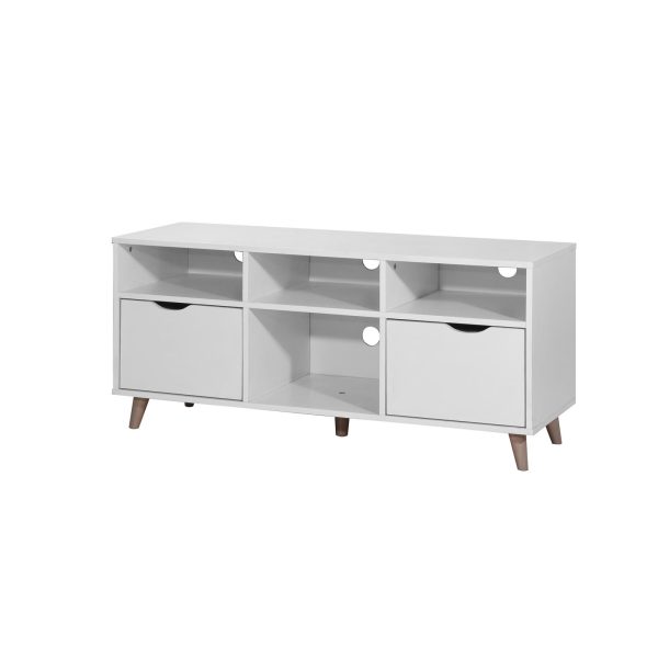 Pulford TV Cabinet with 2 Drawers in White - Image 4