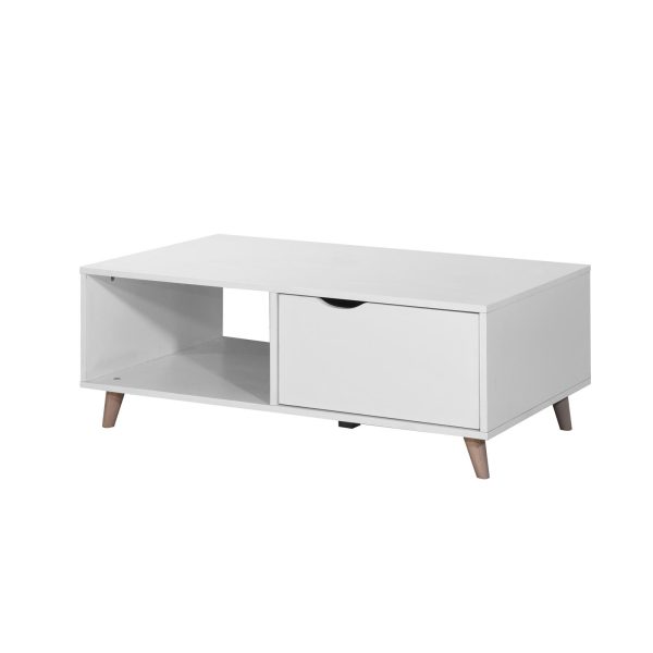 Pulford Coffee Table with 2 Drawers in White - Image 4