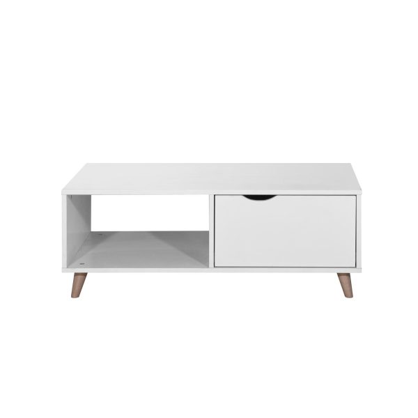 Pulford Coffee Table with 2 Drawers in White - Image 2