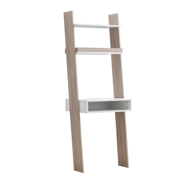 Pulford Ladder Desk in White and Oak - Image 3