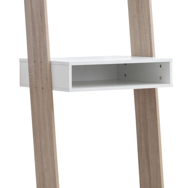 Pulford Ladder Desk in White and Oak - Image 2