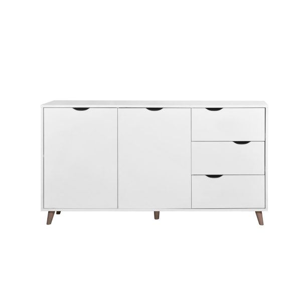 Pulford Sideboard with 2 Doors & 3 Drawers in White - Image 2