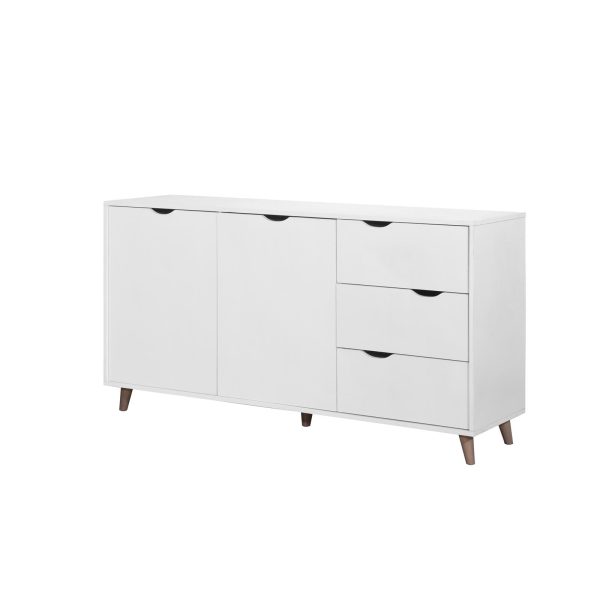 Pulford Sideboard with 2 Doors & 3 Drawers in White - Image 4