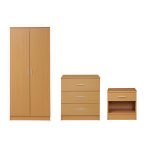 Rio Costa 3 Piece Bedroom Set 3 Drawer in Beech