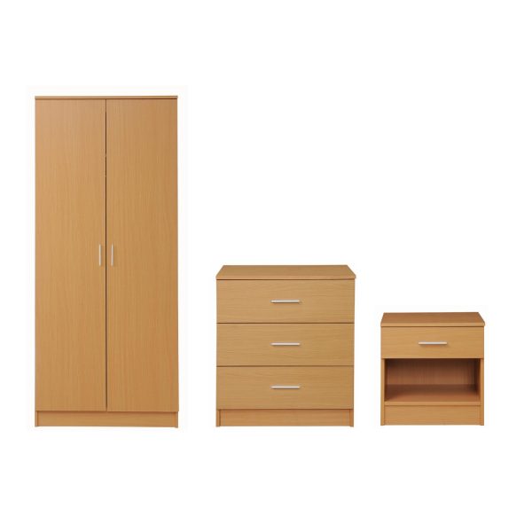 Rio Costa 3 Piece Bedroom Set 3 Drawer in Beech