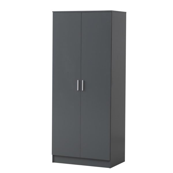 Rio Costa 2 Door Wardrobe in Dark Grey - Image 2