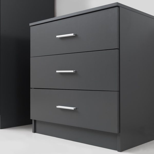 Rio Costa 3 Drawer Chest in Dark Grey - Image 5