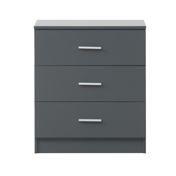 Rio Costa 3 Drawer Chest in Dark Grey - Image 6