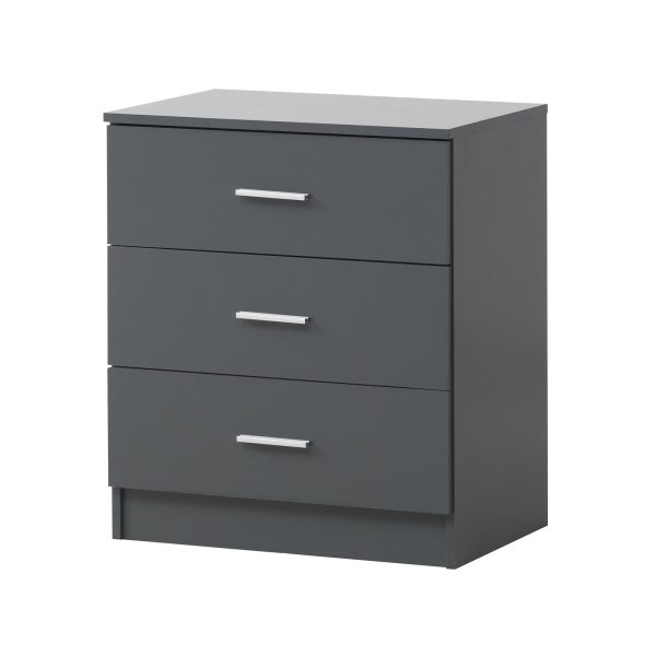 Rio Costa 3 Drawer Chest in Dark Grey - Image 7