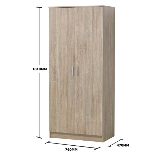 Rio Costa 2 Door Wardrobe in Sonoma Oak - Image 6