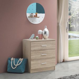 Rio Costa 3 Drawer Chest in Sonoma Oak