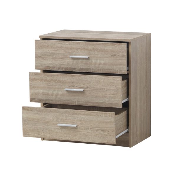 Rio Costa 3 Piece Bedroom Set 3 Drawer in Sonoma Oak - Image 9