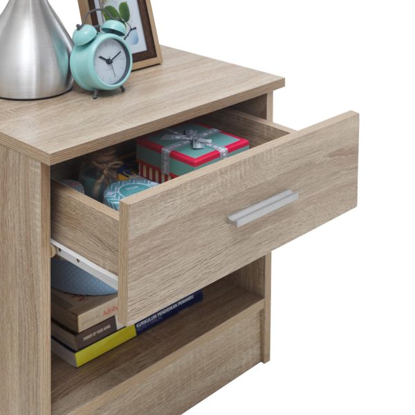 Rio Costa Nightstand with 1 Drawer in Sonoma Oak - Image 5