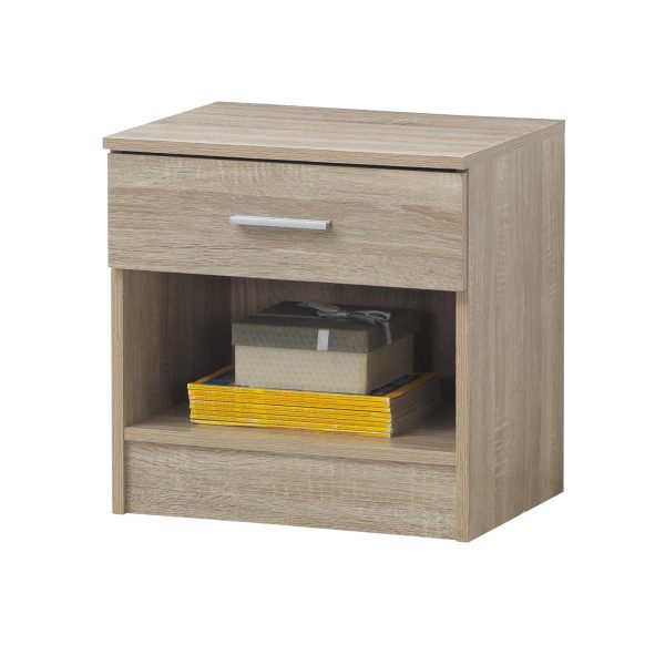 Rio Costa Nightstand with 1 Drawer in Sonoma Oak - Image 6