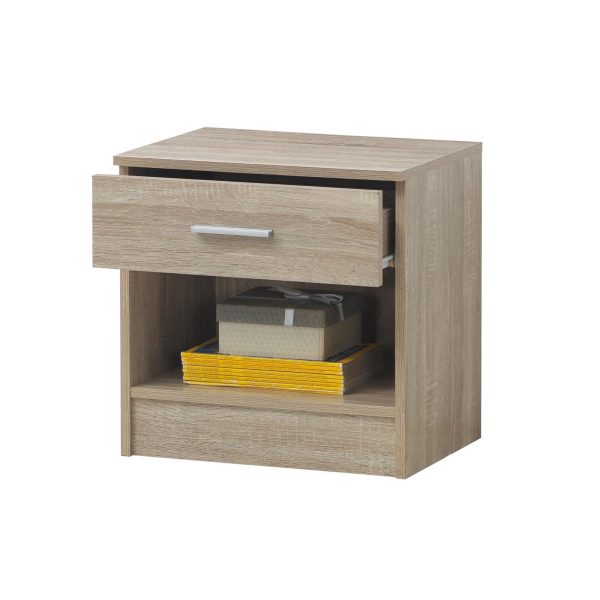 Rio Costa Nightstand with 1 Drawer in Sonoma Oak - Image 7