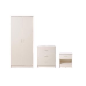 Rio Costa 3 Piece Bedroom Set 3 Drawer in White