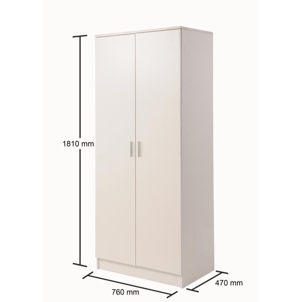 Rio Costa 2 Door Wardrobe in White - Image 3