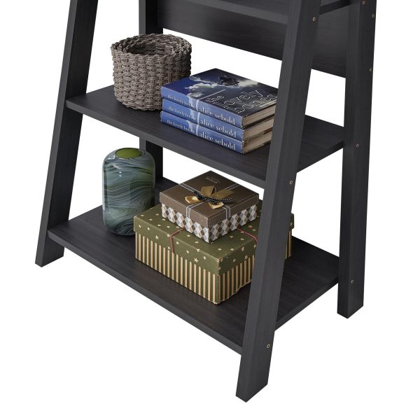 Riva Ladder Bookcase in Black - Image 3