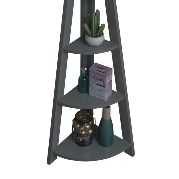 Riva Corner ladder bookcase in Dark Grey - Image 5