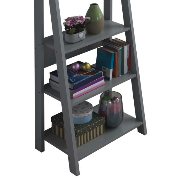 Riva Ladder Bookcase in Dark Grey - Image 4