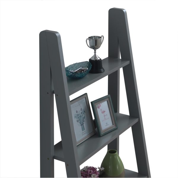 Riva Ladder Bookcase in Dark Grey - Image 5