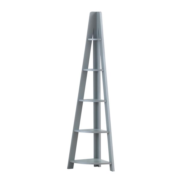 Riva Corner ladder bookcase in Grey - Image 5