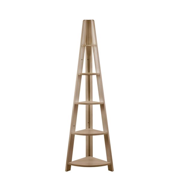 Riva Corner Ladder Bookcase in Oak - Image 2